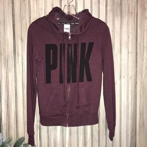PINK VS Burgandy Hoodie